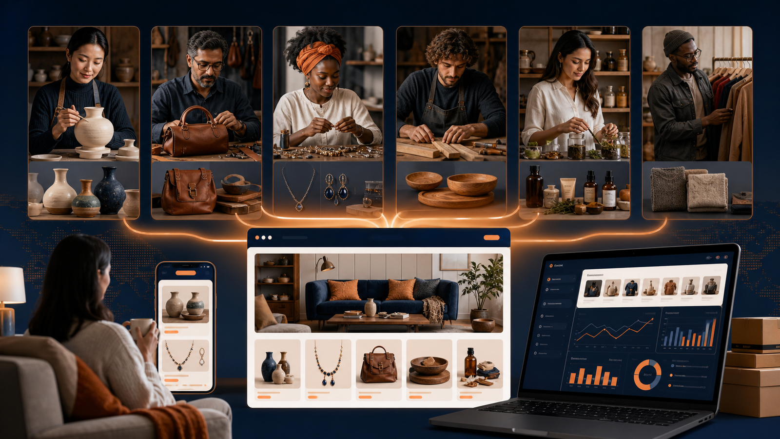 Marketplace Seller → Own Website visual
