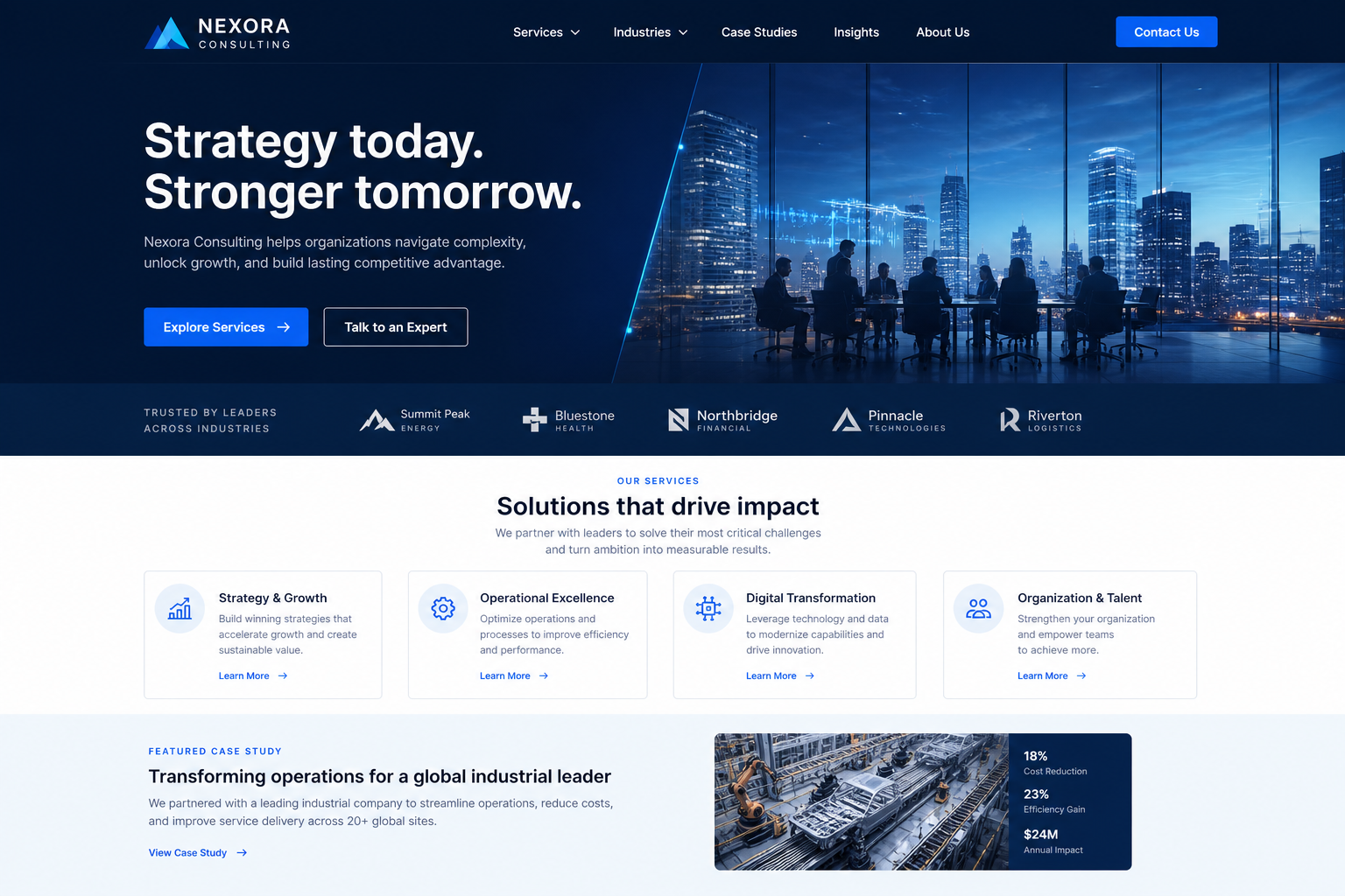 Business website case study preview